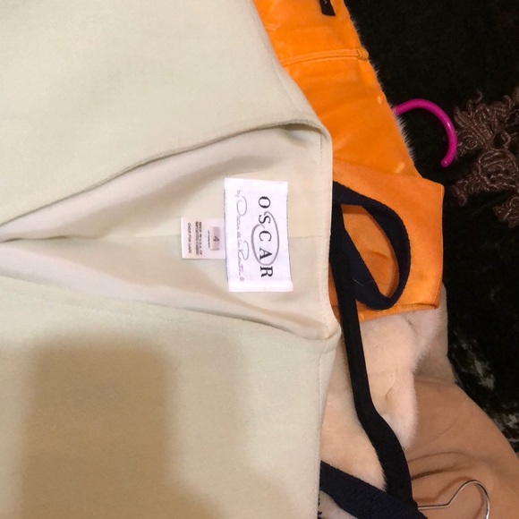 Vintage Oscar de la Renta Green pastel Mint Wrap - Picture 2 of 4